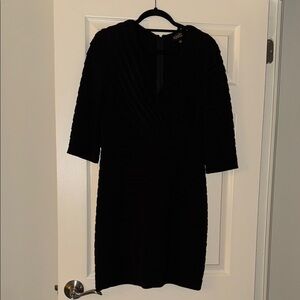 Adrianna Papell Black Long Sleeve Dress